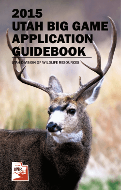 2015 Utah Big Game Application Guidebook