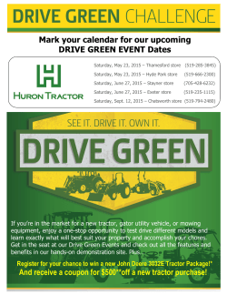Mark your calendar for our upcoming DRIVE GREEN