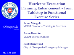 Hurricane Evacuation Planning Enhancement â from Tabletop to