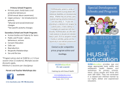 Special Development Schools and Programs