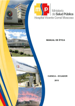 MANUAL DE ÃTICA - Hospital Vicente Corral Moscoso