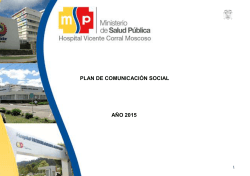 plan de comunicaciÃ³n social - Hospital Vicente Corral Moscoso