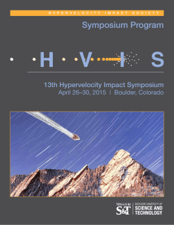 here - Hypervelocity Impact Symposium