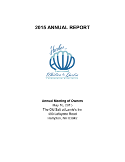 2015 ANNUAL REPORT