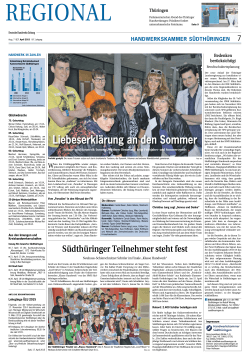 Deutsche Handwerks Zeitung - Handwerkskammer SÃ¼dthÃ¼ringen