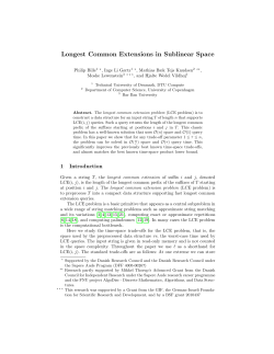 Longest Common Extensions in Sublinear Space