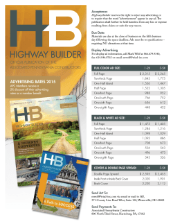 advertising rate card - Highway Builder Magazine