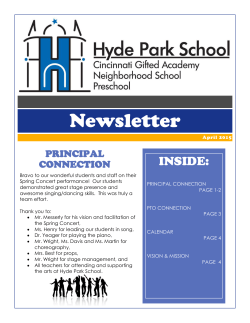 HPS Newsletter - April 2015 - Hyde Park School