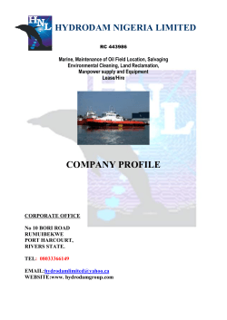 COMPANY PROFILE - Hydrodam Nigeria Limted