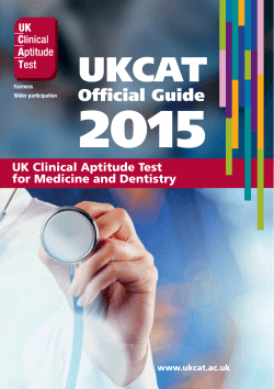 UKCAT Official Guide 2015 - Hull York Medical School