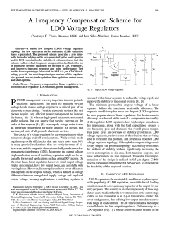 A Frequency Compensation Scheme for LDO Voltage Regulators