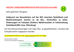Information bzgl. Vollsperrung B22 ab 23.03.2015