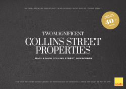 COLLINS STREET PROPERTIES