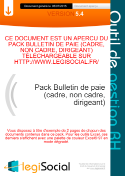 Pack Bulletin de paie (cadre, non cadre, dirigeant)