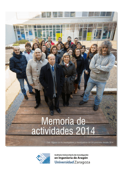 Memoria 2014 - I3A - Universidad de Zaragoza