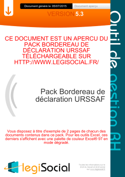 Pack Bordereau de dÃ©claration URSSAF