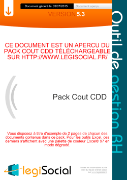 Pack Cout CDD
