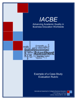 Example of a Case-Study Evaluation Rubric