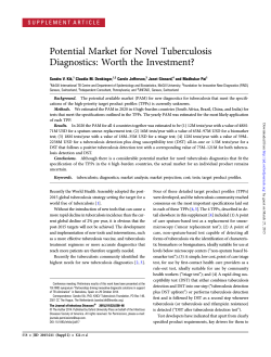 Potential Market for Novel Tuberculosis Diagnostics: Worth the
