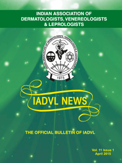 IADVL NEWS - Indian Association of Dermatologists, Venereologists