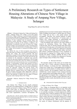 A Preliminary Research on Types of Settlement Housing Alterations