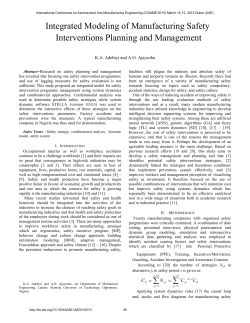 Integrated Modeling of Manufacturing Safety Interventions Planning