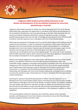 Indigenous Allied Health Australia (IAHA) Submission to the Review