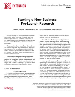 Starting a New Business - University of NebraskaâLincoln Extension