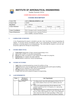 Course Description Form