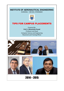 TIPS FOR CAMPUS PLACEMENTS