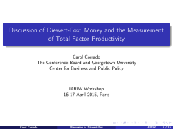 Discussion of Diewert-Fox: Money and the Measurement of Total