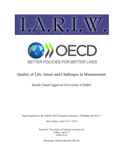 Quality of Life: Issues and Challenges in Measurement
