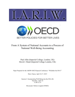 From A System of National Accounts to a Process of