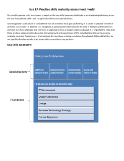 Iasa EA Practice skills maturity assessment model
