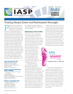 Treating Herpes Zoster and Postherpetic Neuralgia