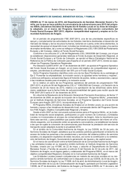 Orden de 17 de marzo de 2015 - Instituto AragonÃ©s de Servicios