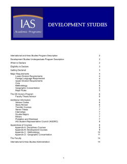 DS Handbook - International & Area Studies Academic Program
