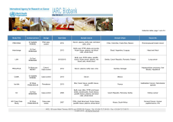 IARC Biobank Collections Table