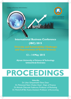 International Business Conference (IBC) 2015