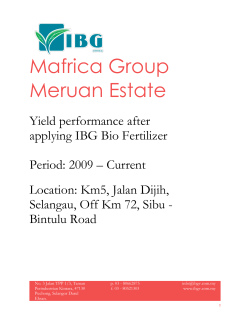 Genting Plantation Group â Genting Tanah Merah Estate