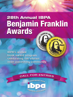 brochure & form - IBPA Benjamin Franklin Awards