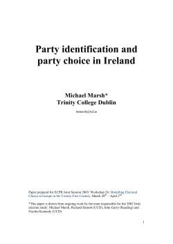 Party Id and party choice in Ireland
