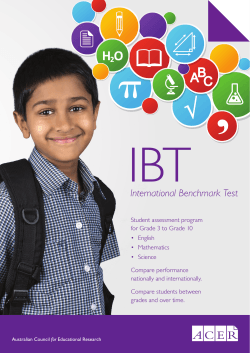 IBT Brochure - Australian Council for Educational Research