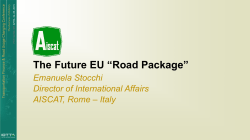 The Future EU âRoad Packageâ