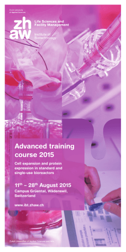 Advanced training course 2015