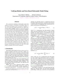 Unifying Holistic and Parts-Based Deformable Model Fitting