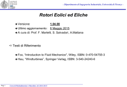 Rotori Eolici e Eliche - UniversitÃ  degli Studi di Firenze