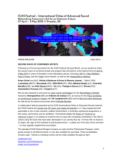ICAS Festival â International Cities of Advanced Sound