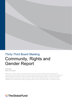 Community, Rights and Gender Report