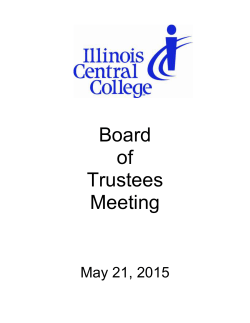 Board of Trustees Meeting - Illinois Central College